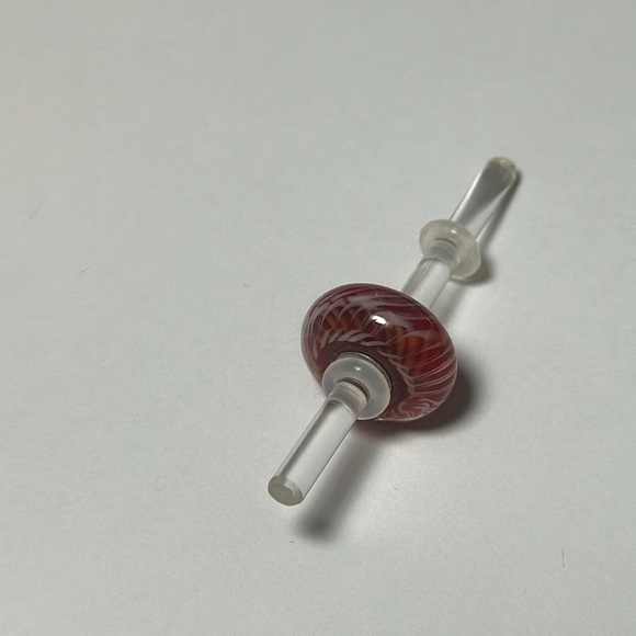 Trollbeads Red Feather Glass Bead - Picture 7 of 7